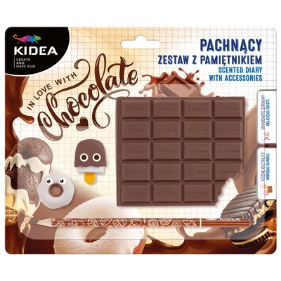 Jurnal parfumat Kidea - Cu accesorii ciocolată