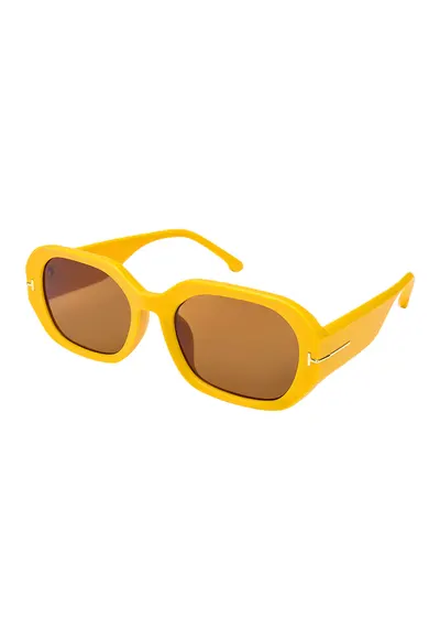 Ochelari de soare hexagoali Kaylee - Maro/Galben sofran