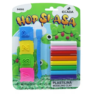 Plastilina 8culori + forme, Ecada