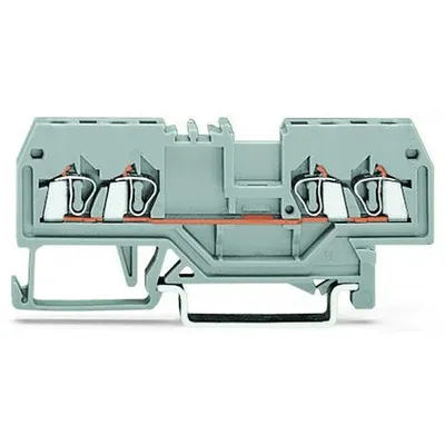 4-conductor through terminal block; 1.5 mm²; center marking; for DIN-rail 35 x 15 and 35 x 7.5; CAGE CLAMP®; 1,50 mm²; orange