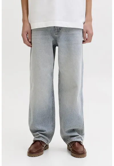 Blugi relaxed fit cu buzunare - Albastru prafuit