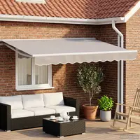 vidaXL Cadru de copertină electrică cu LED-uri Alb 2,5 x 2 m Aluminiu