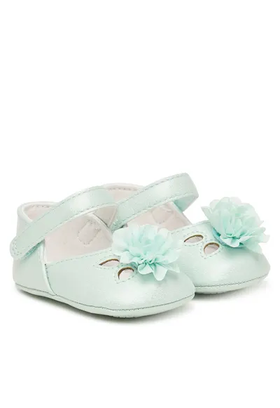 Pantofi copii - piele ecologica - velcro - verde