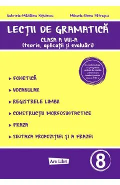Lectii de gramatica - Clasa 8