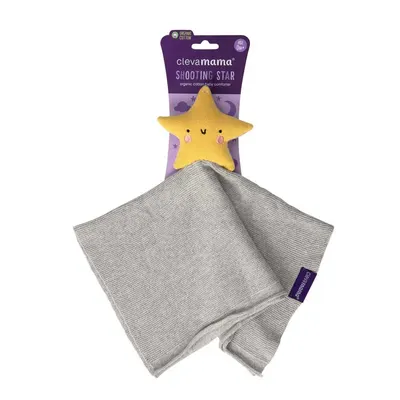 Paturica Clevamama din bumbac organic cu jucarie Star 3496
