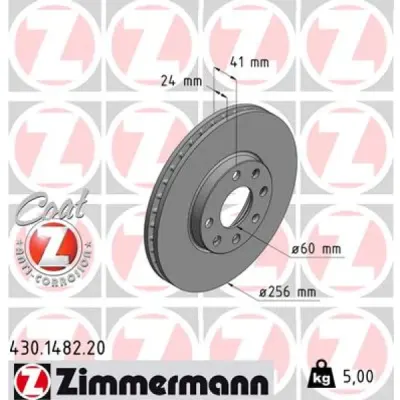 Disc frana ZIMMERMANN 430.1482.20