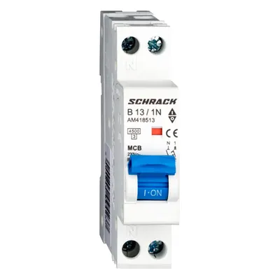 Intreruptor automat AMPARO, 4,5kA, B13A, 1P+N, 1modul