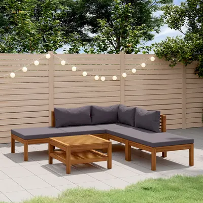 Gossi set mobilier gradina cu perne, 6 piese, lemn masiv acacia