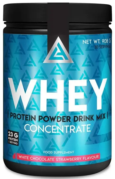 Whey Protein Concentrate, ciocolată albă cu căpșună, 908 g, Lazar Angelov Nutrition