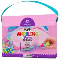 Set de desen Tooky Land - Picturi pe marmură cu 12 creioane colorate