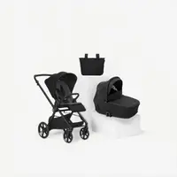 Carucior 2 in 1, Jane, Muum 5, Premium, Cadru din aluminiu, Cu landou, Reversibil, Pana la 22 kg, Conform cu EN 1888-2:2018+A1:2023, Coal