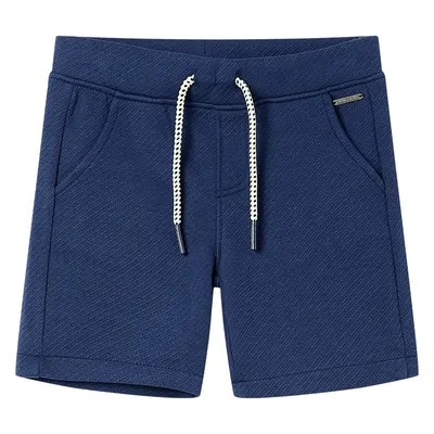 Pantaloni scurți pentru copii cu șnur, albastru închis, 140
