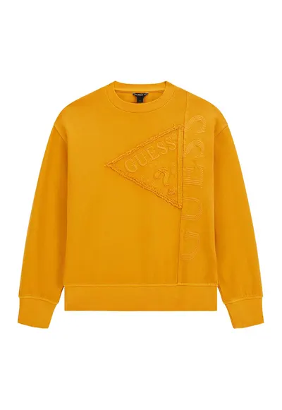 Bluza de trening cu logo brodat - Portocaliu mandarina