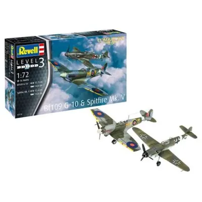 Set aeromodele messerschmitt bf109g10 & spitfire mk.v