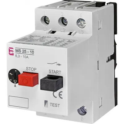 Intrerupator protectie motor ETI MS25-10 – reglaj 6.3-10A pentru aplicatii industriale