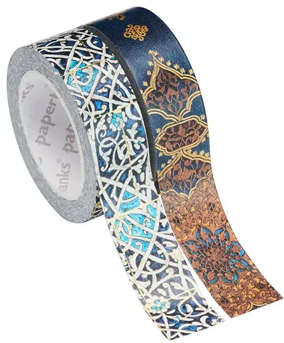 Banda autoadeziva Paperblanks - Granada Turquoise & Safavid Indigo, 2 buc.