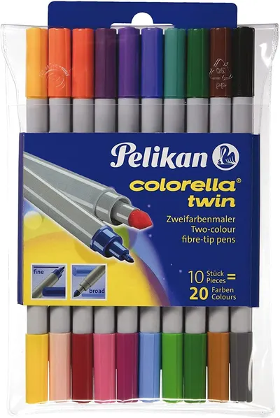 Bicolore pixuri cu pâslă Pelikan Colorella Twin - 20 de culori