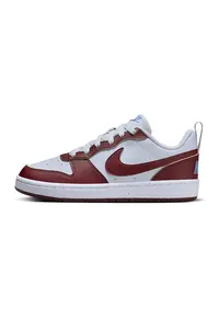 Pantofi sport Court Borough din piele ecologica - Alb/Visiniu