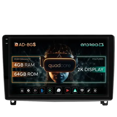 Navigatie 2K Peugeot 407 (2004-2011), Android, S-Quadcore 4GB RAM + 64GB ROM, 9.5 Inch - AD-BGS90042K+AD-BGRKIT266V3