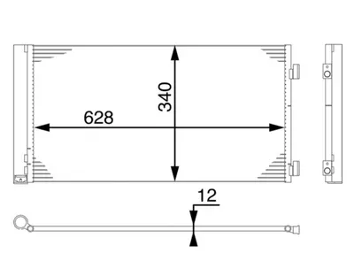Condensator climatizare (cu uscator) potrivit MINI (F55), (F57), (R56), (R57), (R58), (R59), CLUBMAN (R55), CLUBVAN (R55) 1.4-2.0D 09.06