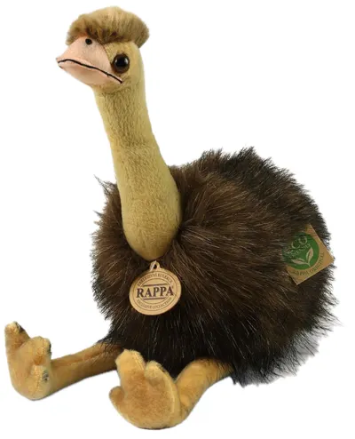 Jucărie de pluș Rappa Eco Friends - Emu, șezând, 28 cm
