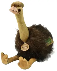 Jucărie de pluș Rappa Eco Friends - Emu, șezând, 28 cm