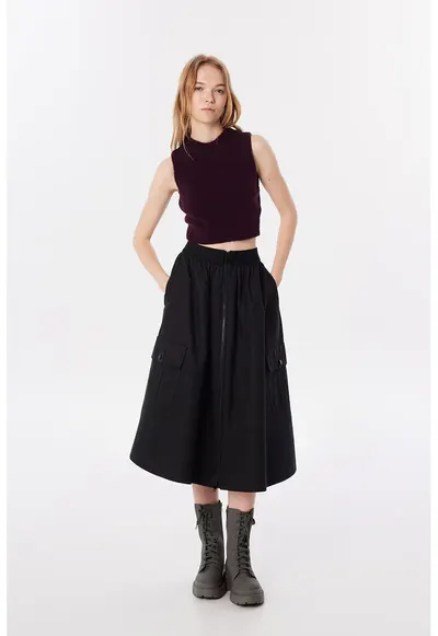 Pulover crop fara maneci - Midnight Purple