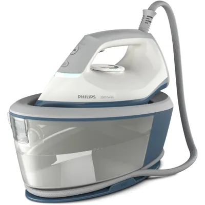 Statie de calcat cu abur Philips seria 2000 PSG2000/20, 2400 W, jet de abur continuu 110 g/min, Jet de abur de 300 g, Talpa ceramica, 1.4 l, Sistem de detartrare Smart Calc Clean