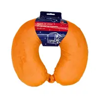 Pernă de călătorie, pentru adulți, culoare portocaliu, din spumă cu memorie, 30 cm