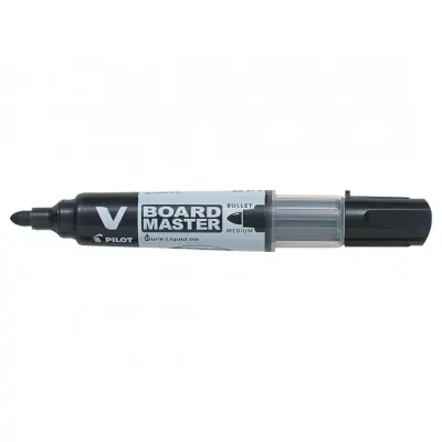 Marker pentru tabla, Pilot, Medium, Bullet, VBoard Master, Negru