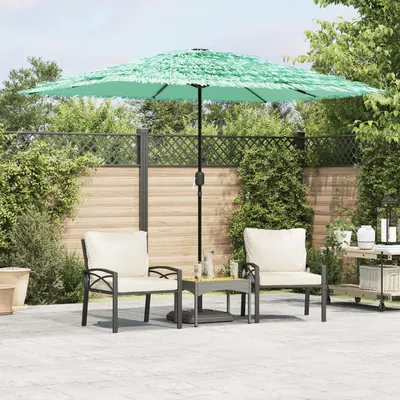 Gossi umbrela soare de gradina cu stalp din otel verde 300x200x250 cm