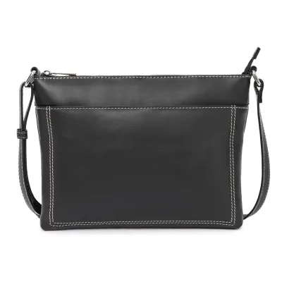 Geanta de dama, Adaline GT3884, piele naturala, Negru