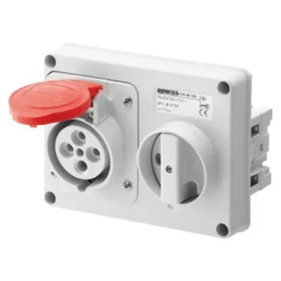 Priza industriala cu interblocaj - WITHOUT BOTTOM - WITHOUT FUSE-HOLDER BASE - 2P+E 16A 380-415V - 50/60HZ 9H - IP44