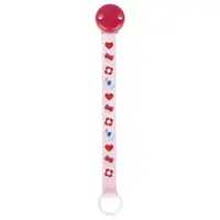 Lănțișor roșu pentru suzetă din material textil, 21.5 cm