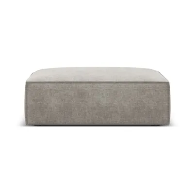 Taburet gri deschis cu tapițerie din chenille Vanda – Mazzini Sofas