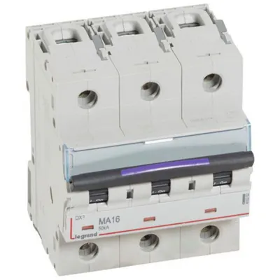 Disjunctor magnetic simplu DX³-MA - 3P - 16 A - 50 kA - curba MA - 4,5M