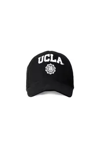 Sapca din denim cu imprimeu logo Hanford - Alb/Negru