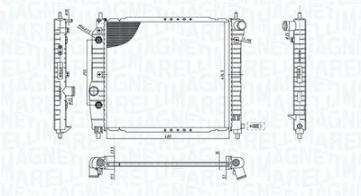 Radiator racire motor potrivit CHEVROLET AVEO KALOS; DAEWOO KALOS 1.2 1.4 1.5