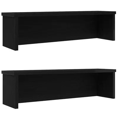 vidaXL Rafturi de bucătărie stivuibile 2 buc Negru 60x15x16 cm
