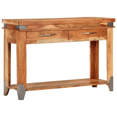 vidaXL Masă consolă, 110x34x74 cm, lemn masiv de acacia