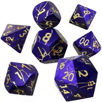 Set de zaruri GlassStaff - Metal RPG Dice Set, Fatewritten (7 buc.)