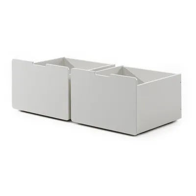 Sertare pentru sub pat de copii albe 2 buc. Pino – Vipack