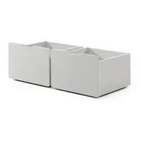Sertare pentru sub pat de copii albe 2 buc. Pino – Vipack