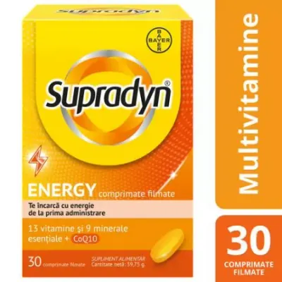 Supradyn Energy cu Coenzima Q 10, Bayer | 30 comprimate