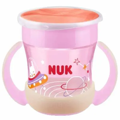 Cana pentru copii Nuk Evolution - Glow in the Dark, 160 ml, fetita