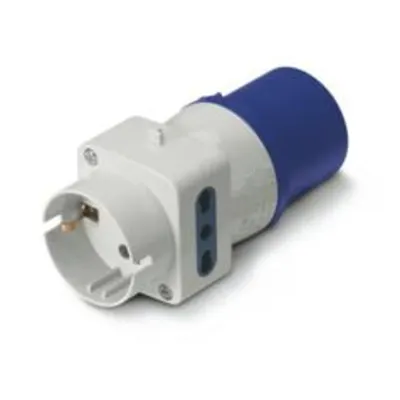 One-Way Adaptornip20 16a 2p+e 250v 2 Biv.+1 P30