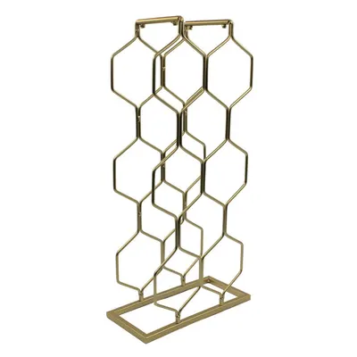 Suport 8 sticle metal 23x11x48cm auriu