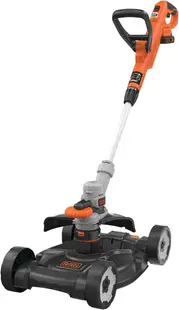 Mașină de tuns iarba fără fir Black & Decker - STC1820CM-QW, 18 V, 28 cm, cu baterie și încărcător
