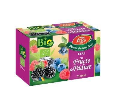 Ceai eco fructe de padure, 20 plicuri, Fares