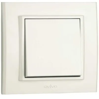 Intrerupator ST Mina Ovivo OV00421, 10A, 250V, IP20, natural alb